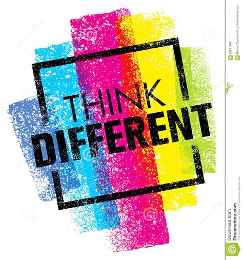 Think Different. Creative Brush Vector Typography Sign Concept Stock ...