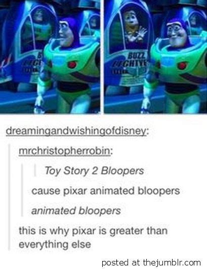 Toy Story 2 Has Bloopers Disney Funny Pixar Movies Pixar