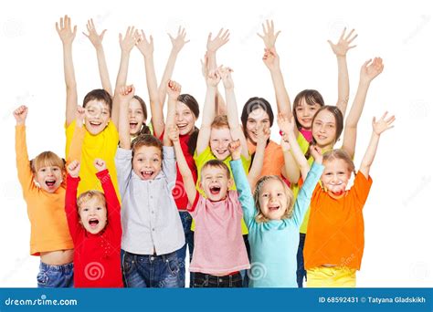 Group Of Happy Children Of Different Ages Stock Image Image Of
