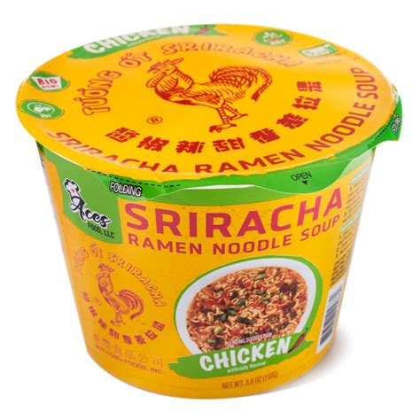 Weee Sriracha Ramen Noodle Soup Chicken Flavor