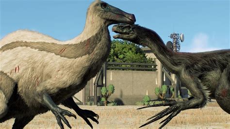 Feathered Giants Deinocheirus Vs Therizinosaurus Jurassic World