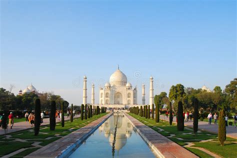 Taj Mahal In Sunset Light Agra Uttar Pradesh India Editorial Stock