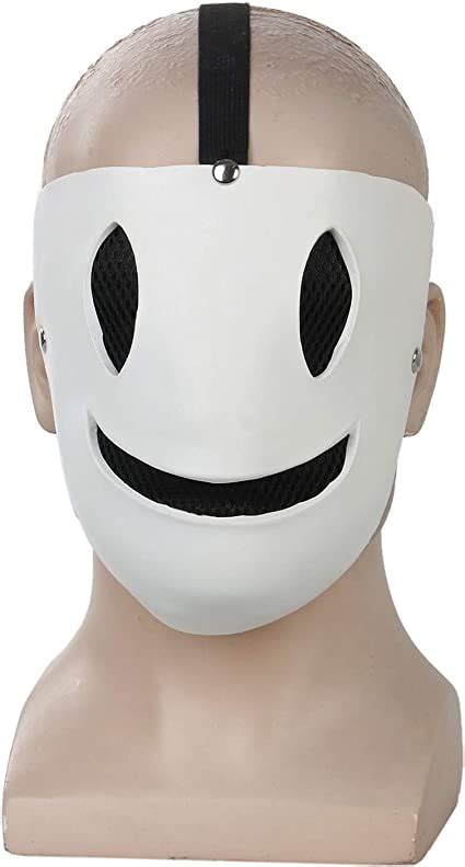Loadream High Rise Invasion Sniper Mask White Smile Resin Anime Helmet