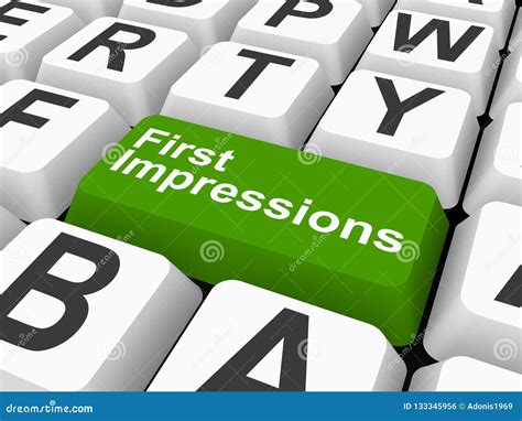 First Impressions Button Stock Illustration Illustration Of Opinion