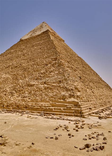 Ancient Tomb And The Pyramid Of Khafre Pyramid Of Chephren Stock Photo