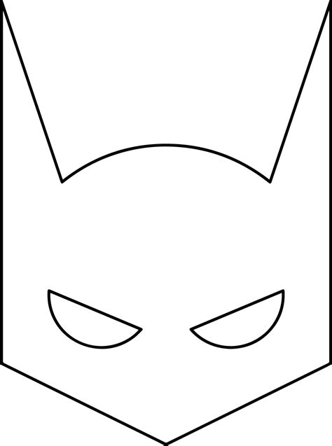 Batman Mask Coloring Page At Free Printable