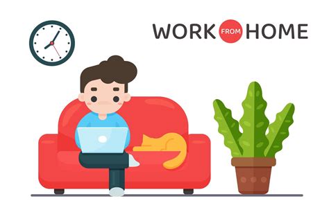 Work 31 Cartoon Work From Home Images Free Download Png