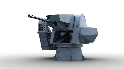 3d Model Modern Naval Turret Vr Ar Low Poly Cgtrader