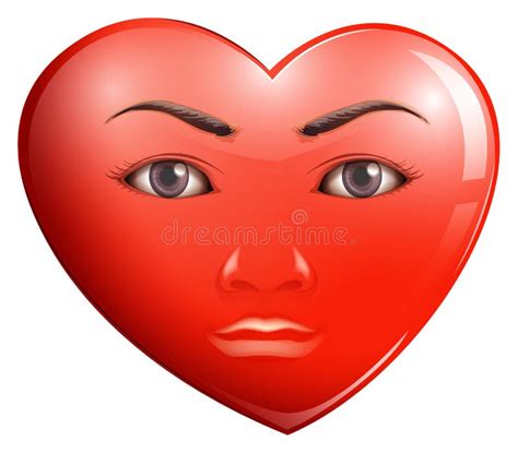 A Heart With A Face Stock Vector Illustration Of Kardia 46493472