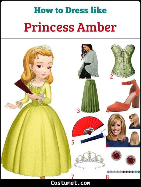 Princess Amber Sofia The First Costume For Cosplay And Halloween