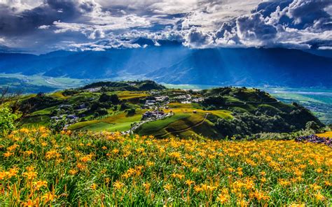 Download Wallpapers China Village Mountains Summer Taiwan Asia