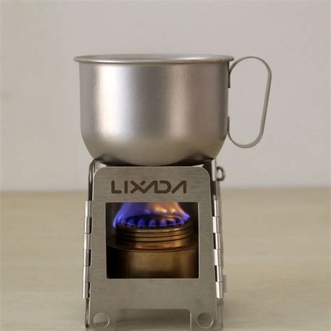 Lixada Portable Stainless Steel Wood Stove Backup Alcohol Burner