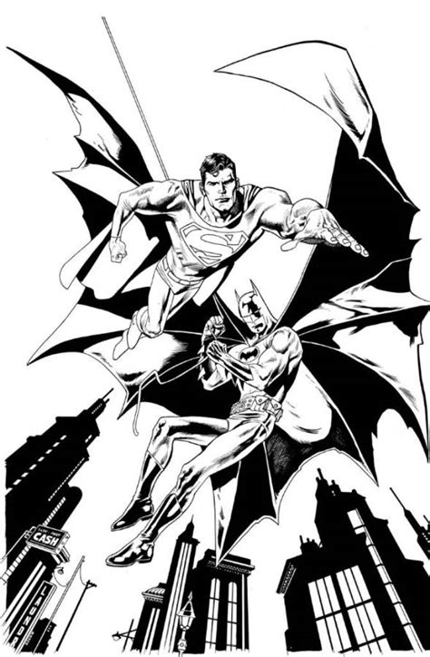 Black And White Batman And Superman Clip Art Library