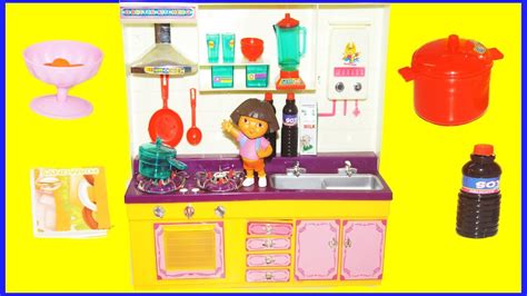 Dora The Explorer Kitchen Play Set Unboxing My Sweet Kitchen Set