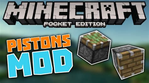 Pistons In Mcpe 0140 Pistons Mod Adds Pistons And Sticky Pistons Minecraft Pe Pocket