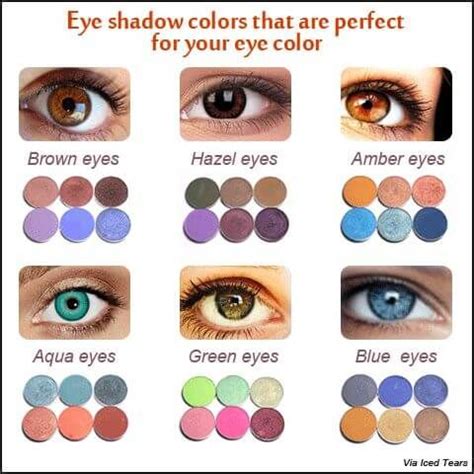 Blue red for cool tones and orange red for warm skin tones. Choosing a shadow that maximizes your eye color! | Hazel ...
