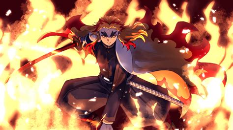 3840x2160 Kyojuro Rengoku Demon Slayer 4k Wallpaper Hd Anime 4k Images