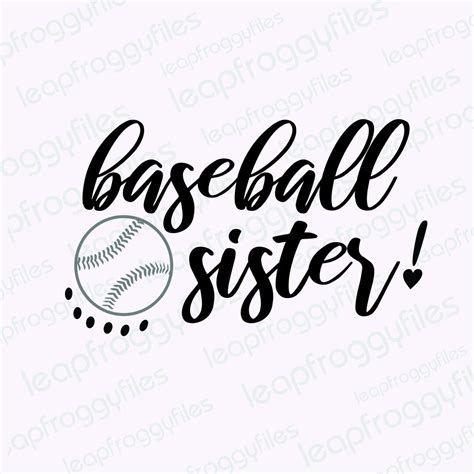 Baseball Sister Svg File For Cricutbaseball Sister Shirt Etsy Uk