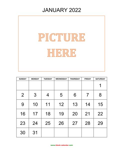Free Download Printable Calendar 2022 Pictures Can Be Placed At The Top