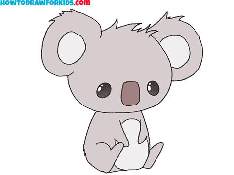 How To Draw A Koala Step By Step Easy Drawing Tutorial For Kids