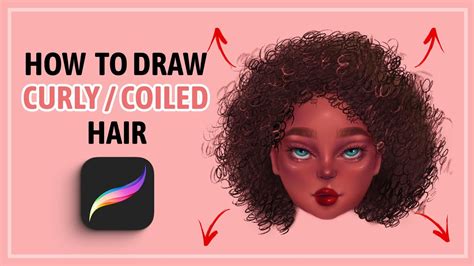 How To Draw Realistic Curly Coiled Hair Digitally Procreate Tutorial