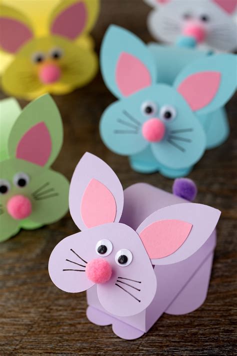 Paper Bobble Head Bunny Craft For Kids
