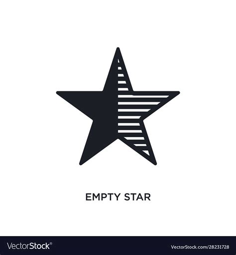 Empty Star Isolated Icon Simple Element From Vector Image