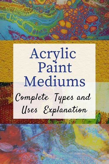 The Most Detailed Explanation Of Acrylic Paint Mediums Types