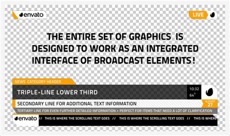 The package includes all the graphics you need to create an outstanding look. Local News Lower Third Package 1 by MotionRevolver | VideoHive