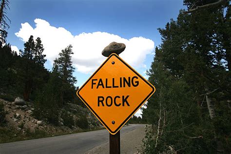 Royalty Free Falling Rock Sign Pictures Images And Stock Photos Istock