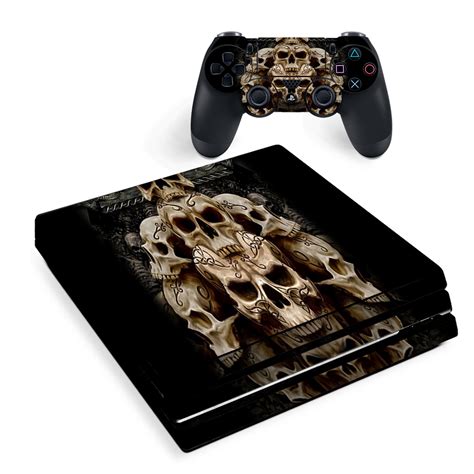 Skin For Sony Ps4 Pro Console Decal Stickers Skins Cover Wicked Skulls