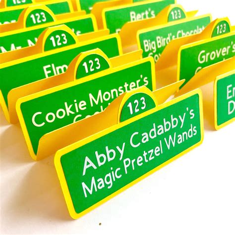 Play sesame street games with elmo, cookie monster, abby cadabby, grover,. 10 Sesame Street Sign Food Cards Sesame Street Place ...