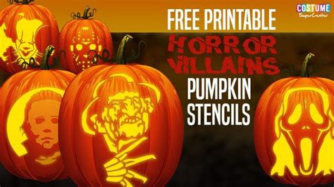 Free Classic Horror Villains Pumpkin Stencils Costume Supercenter