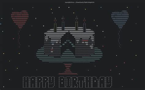 Display Animated Ascii Birthday Wish In Linux Terminal 🎂 Linux Punx