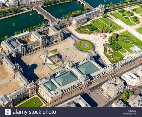 Aerial View Louvre Museum Paris Stock Photos And Aerial View Louvre