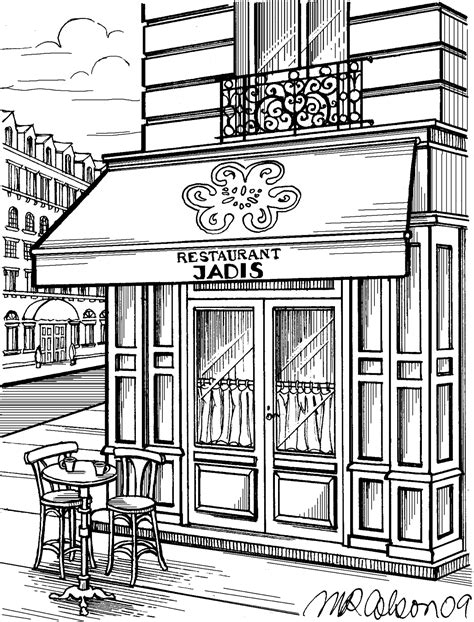 ️restaurant Coloring Pages Free Download