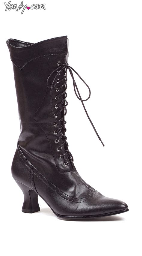 Sassy Victorian Boot With Lace Up Ties Victorian Style Boots Sexy Costume Boots