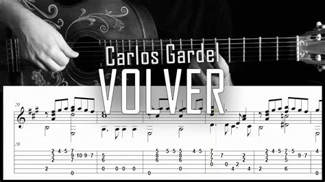 Volver Tango Fingerstyle Guitar Arreglo Solista Con Partitura Y