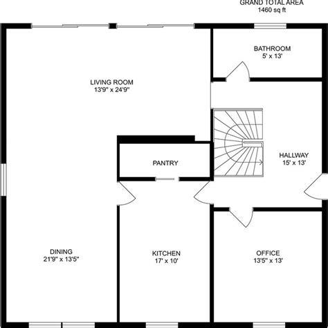 Small House Simple Floor Plan With Dimensions Draw Street