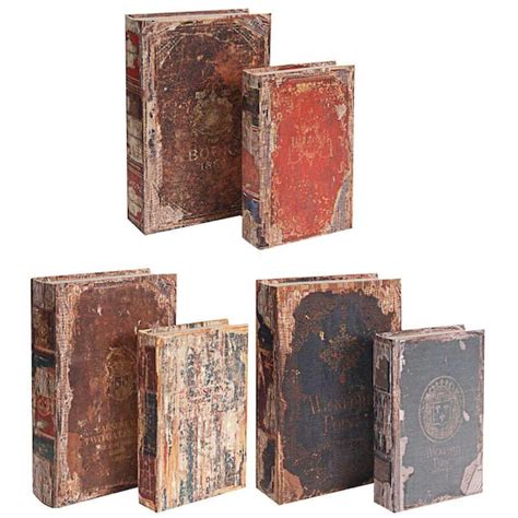 A And B Home 13 In X 3 In Decorative Book Boxes 6 Pack 36495 The
