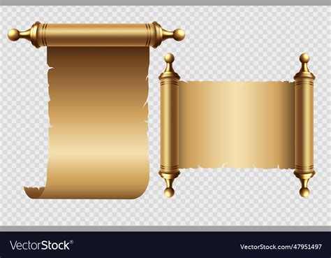 Paper Ancient Scrolls And Parchments With Holder Vector Image