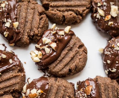 Chocolate Dipped Hazelnut Teff Cookies Recipe Gluten Free Chocolate