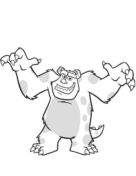 Boo, monsters inc coloring page. Sulley Is Trying To Scare You In Monsters Inc Coloring ...