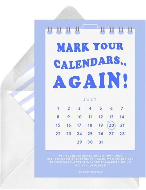Mark Your Calendars Announcements Greenvelope Com