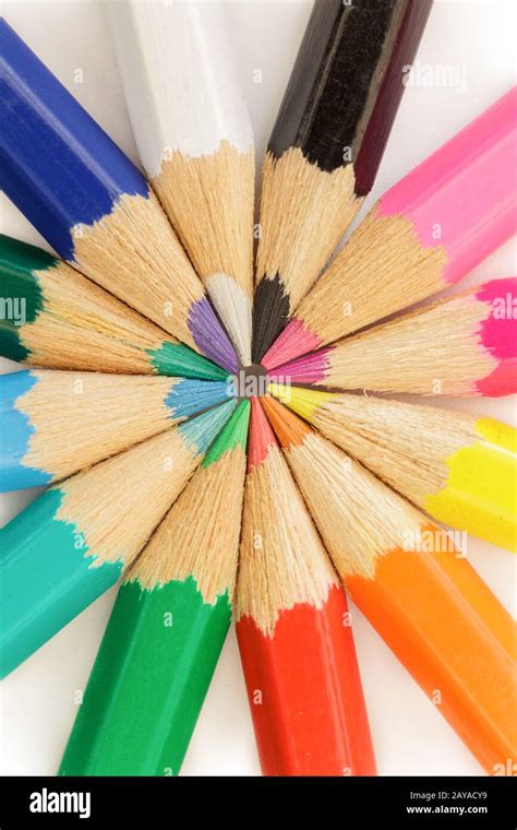 Colorful Pencils Educationcreativity And Art Concept Stock Photo Alamy