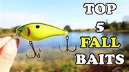 TOP 5 BEST LURES FOR BASS FISHING IN THE FALL!! - YouTube