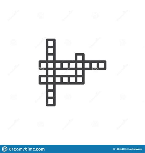 Crossword Puzzle Vector Icon Stock Vector Illustration Of Logo