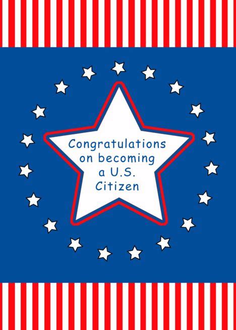 Congratulations On Becoming A Us Citizen Greeting Card Green Card