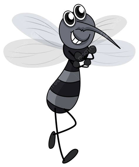 A Smiling Mosquito Cartoon Clip Art Isolated Vector Cartoon Clip Art