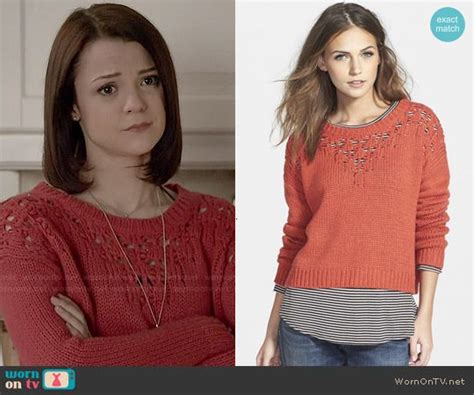 carter s red chunky knit sweater on finding carter outfit details 48699